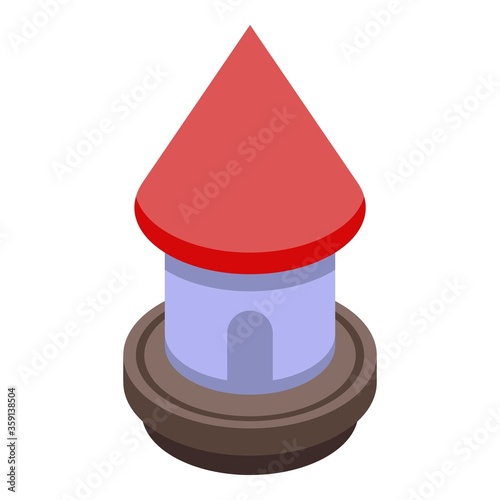 Cute bird feeder icon. Isometric of cute bird feeder vector icon for web design isolated on white background