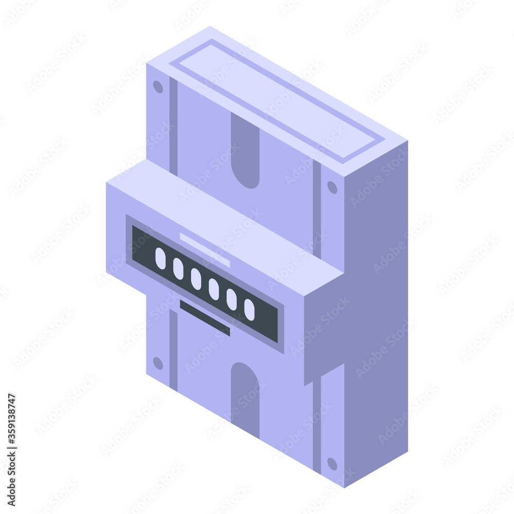 Electric switch icon. Isometric of electric switch vector icon for web design isolated on white background Electric switch icon. Isometric of electric switch vector icon for web design isolated on white background