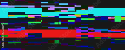 Screen with squares glitch effect background 