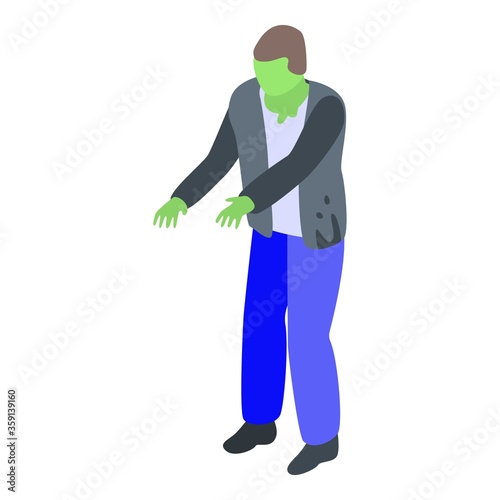 Nightmare zombie icon. Isometric of nightmare zombie vector icon for web design isolated on white background