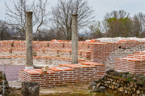 It's Odeum in the Dion Archeological Site in Greece photo