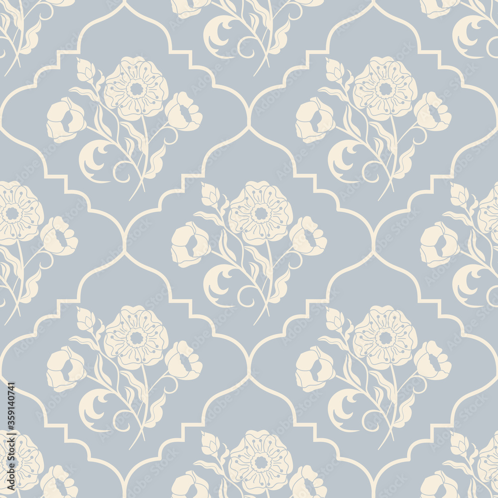 Seamless floral pattern in provence style. Endless pattern can be used for ceramic tile, wallpaper, linoleum, wrapping paper, textile, web page background Seamless floral pattern in provence style. Endless pattern can be used for ceramic tile, wallpaper, linoleum, wrapping paper, textile, web page background