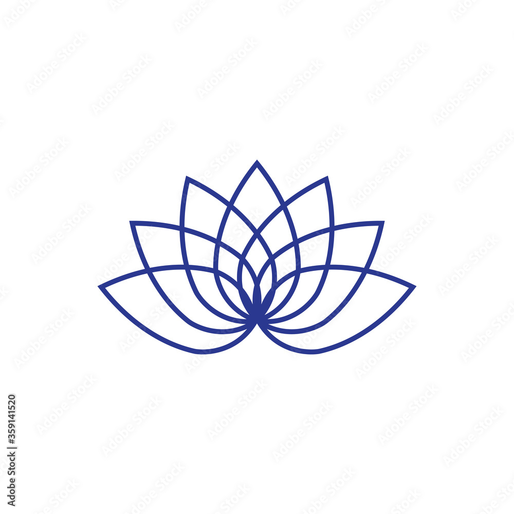 Fototapeta premium Beauty Vector lotus icon
