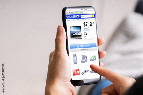 Businessperson Online Shopping On Mobile Phone