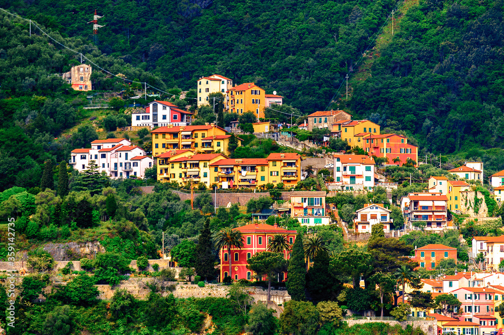 Fototapeta premium It's Coast of the Ligurian sea near La Spezia, Italy.