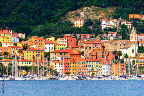 Fototapeta Naklejka Na Ścianę i Meble -  It's Coast of the Ligurian sea near La Spezia, Italy.