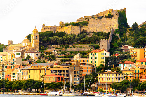 Fototapeta Naklejka Na Ścianę i Meble -  It's Architecture of Porto Venere, Italy. Porto Venere and the villages of Cinque Terre are the UNESCO World Heritage Site.
