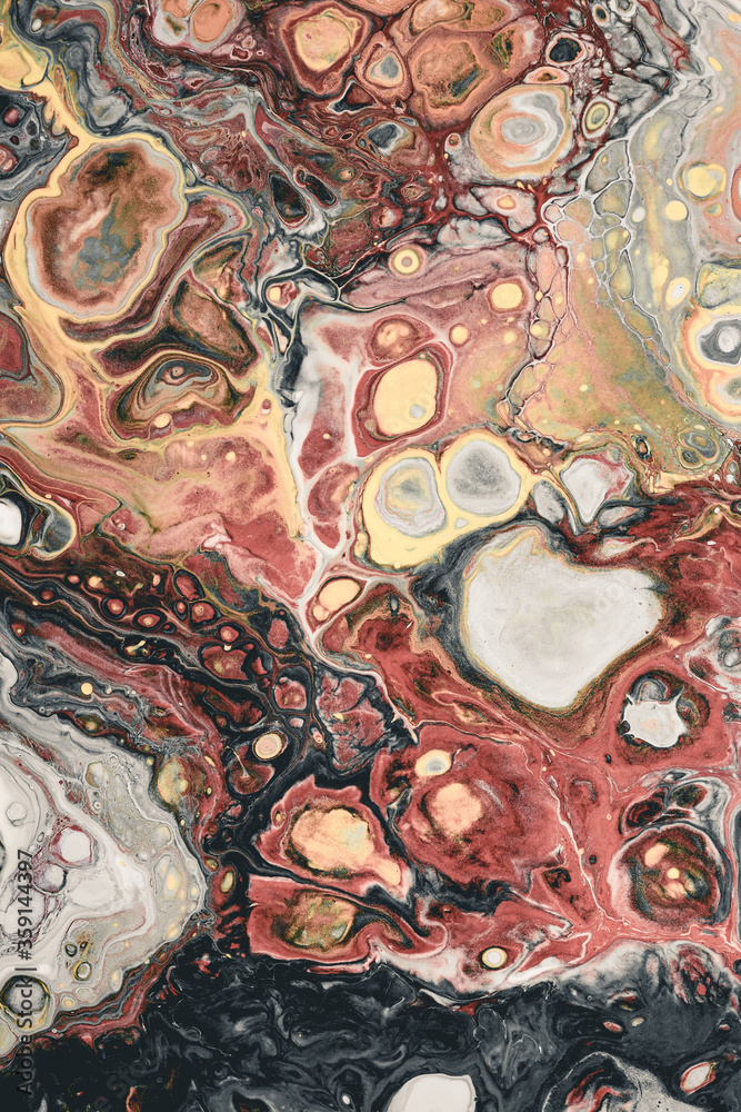 Fototapeta premium Abstract collection with colorful bubbles. Spellbinding abstract cosmic landscape