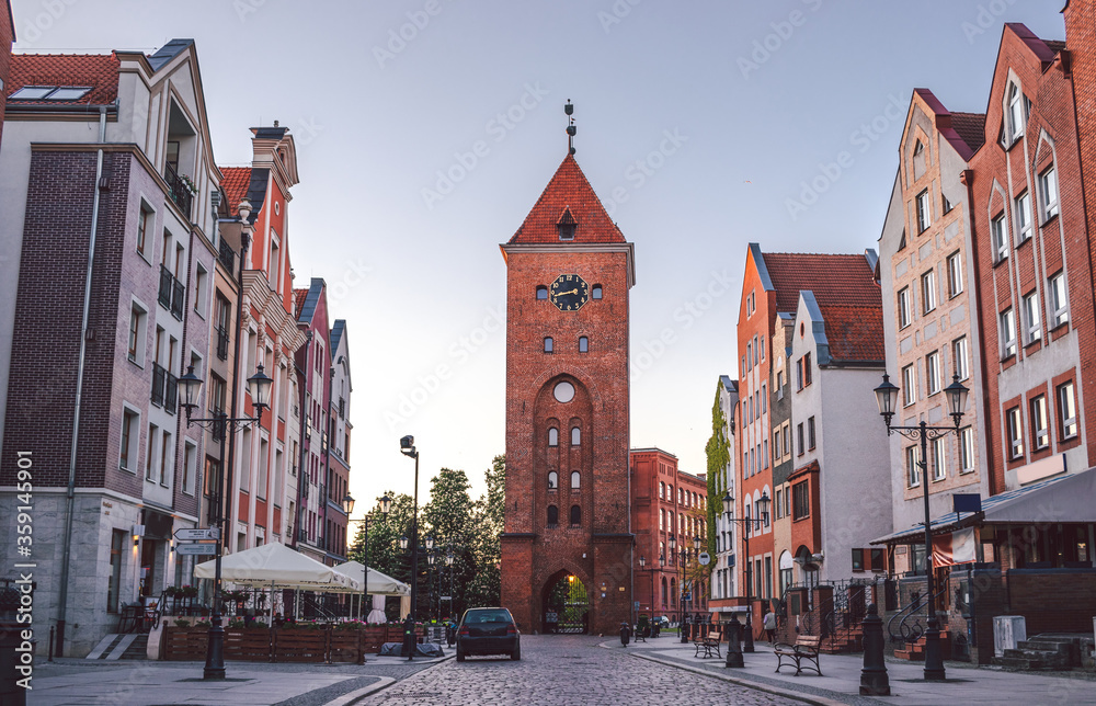 Brama Targowa (Market Gate) at the Old Town of Elblag, Poland