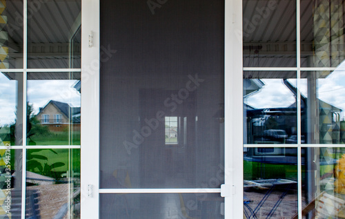 plastic door with mosquito net