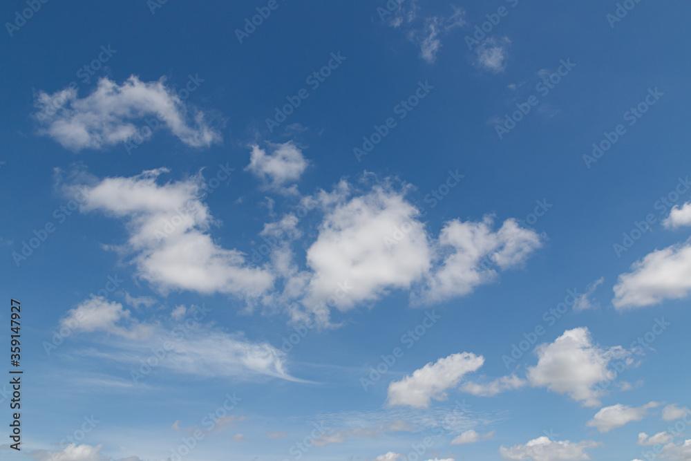 White clouds with blue sky background ,On a clear day White clouds with blue sky background ,On a clear day