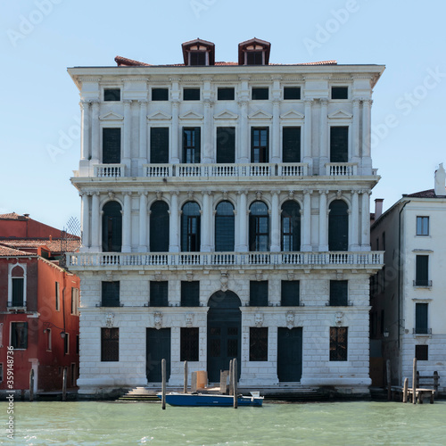 The facade of the Ca' Corner della Regina on the Grand Canal, Venice, Italy