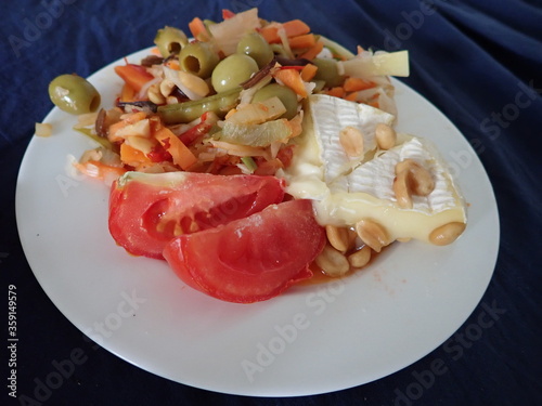 healthy fresh vegetable saladwith mixed veggies photo