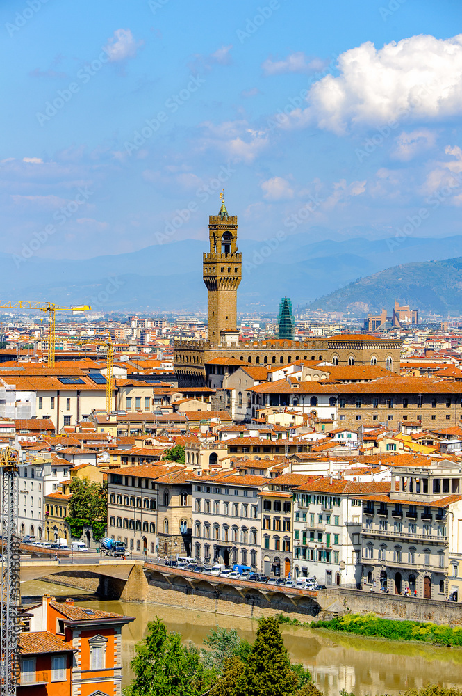 It's Palazzo Vecchio (Old Palace), Historic Centre of Florence, Italy. UNESCO World Heriage.