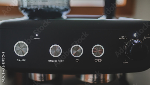 Black Edition Home Espresso Machine with eluminated buttons