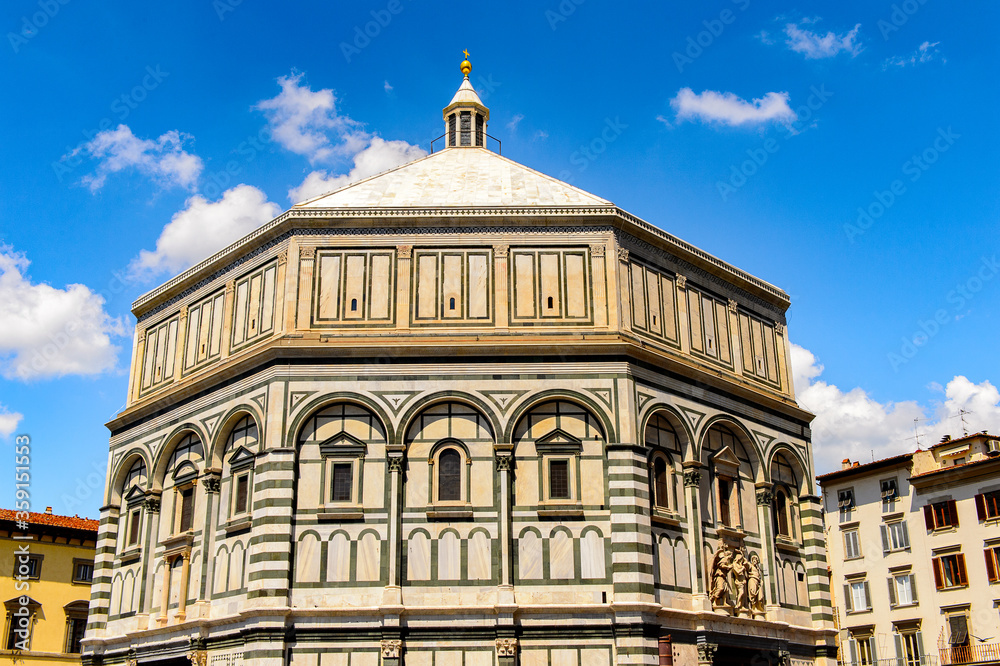 It's Cathedral of Santa Maria del Fiore in Tuscany, Florence, Italy.
