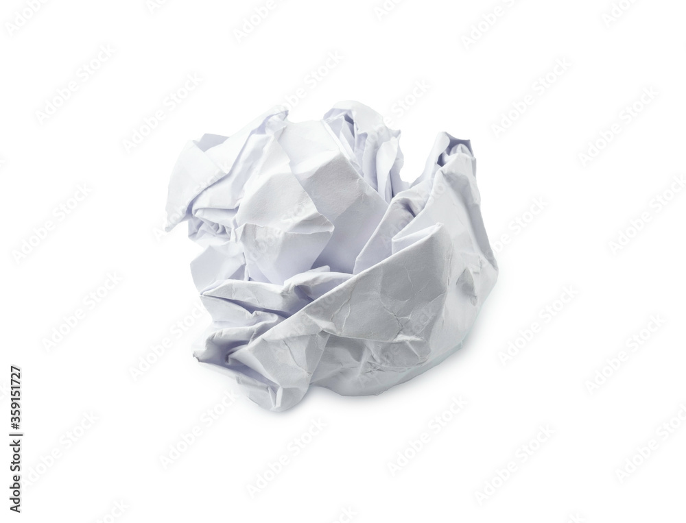 White paper isolated with clipping path