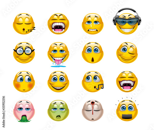 Set of emoticons