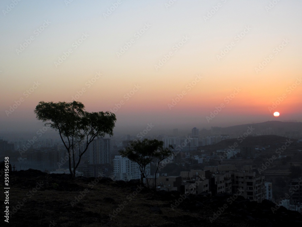 Beautiful Sunrise Photo of Modern City Pune