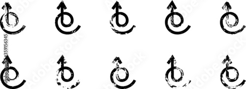 Grunge symbol collection . vector