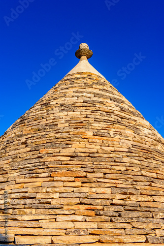 It s Typical trulli houses of Alberobello  a small town in Apulia  Italy. The Trulli of Alberobello have are a UNESCO World Heritage site since 1996