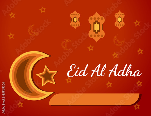 Eid al adha background vector illustration