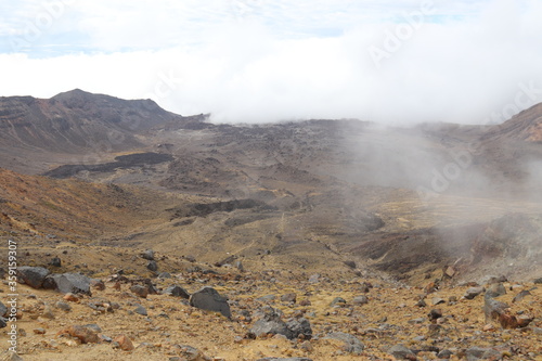 Plaine volcanique du parc Tongariro (lieu de tournage du film le Seigneur des Anneaux), Nouvelle Zélande 