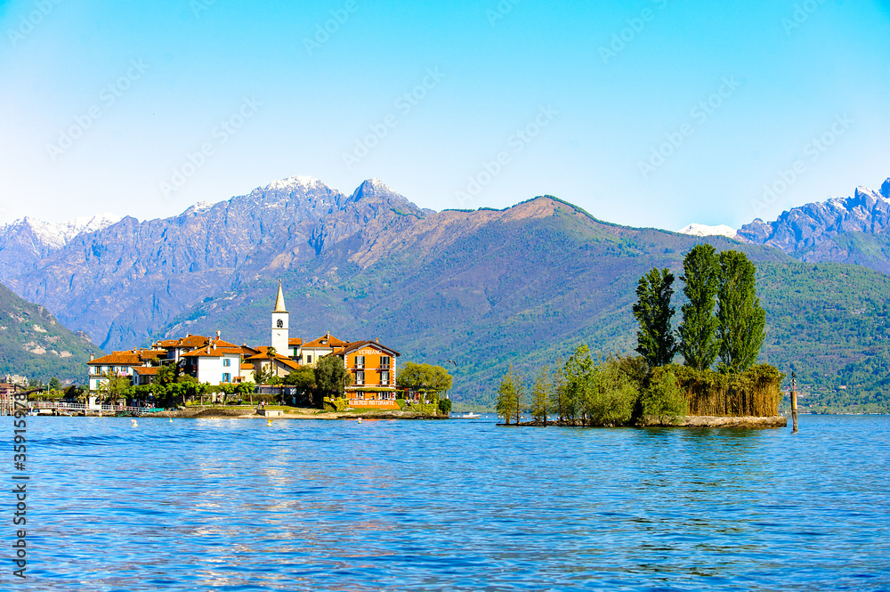 It's Isola dei Pescatori (Fishermen Islamd), Lago Maggiore, Lake Maggiore, Piedmont, Italy