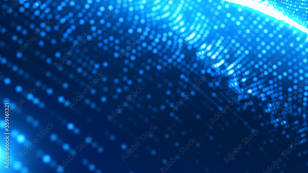 Dot blue wave light screen gradient texture background. Abstract ai technology big data digital background. 3d rendering. Dot blue wave light screen gradient texture background. Abstract ai technology big data digital background. 3d rendering.