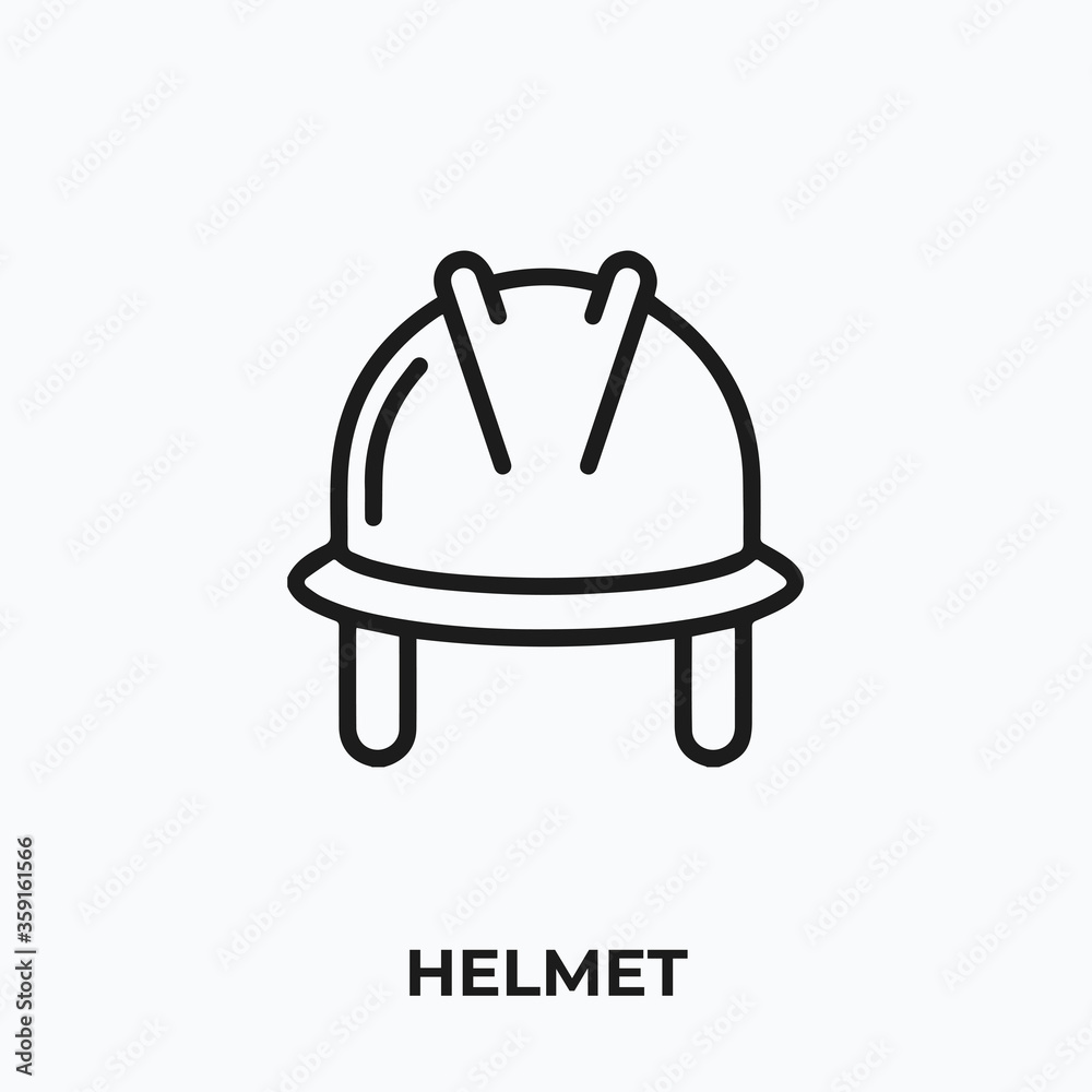 helmet icon vector. helmet sign symbol.