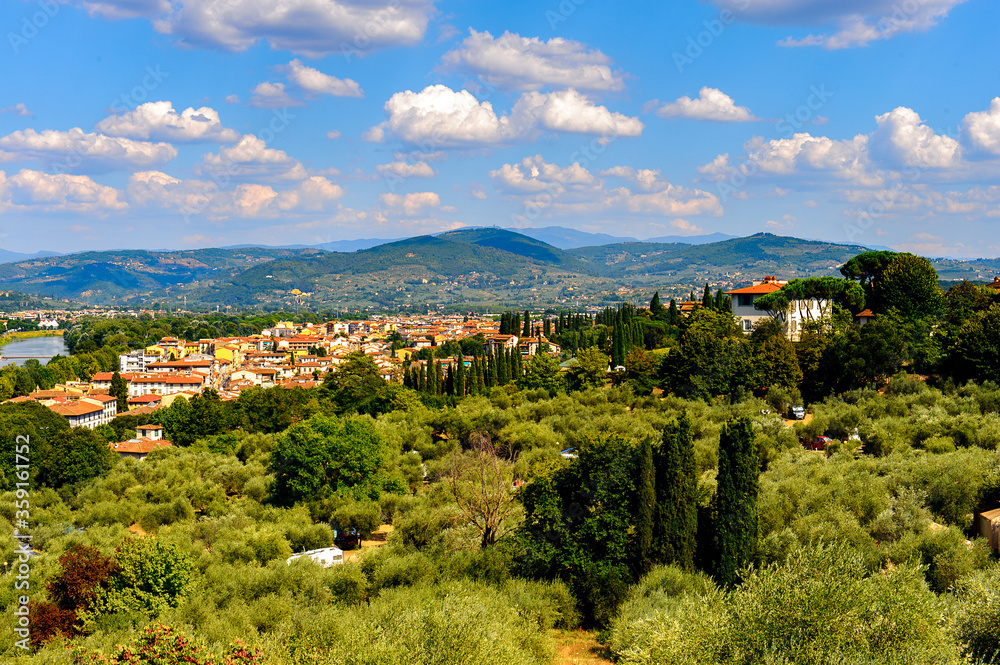 Florence and Tuscany landscape, Italy