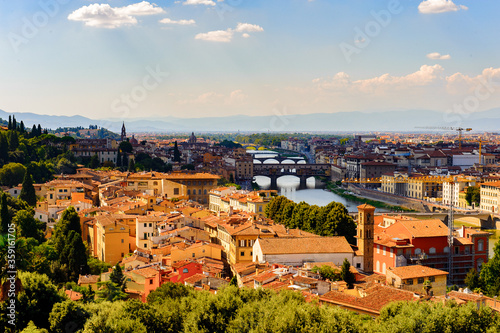 Touristic historic centre of Florence, Italy