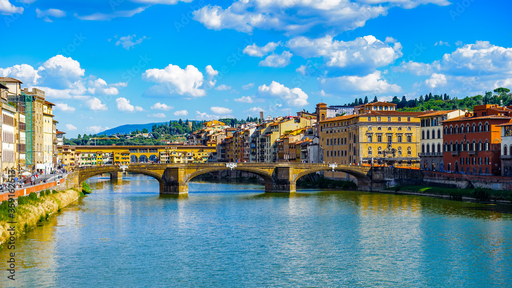 It's River Arno and the panorama of Florence