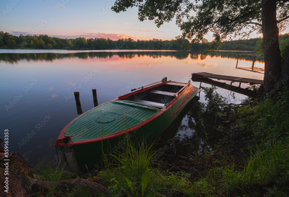 boat on the lake