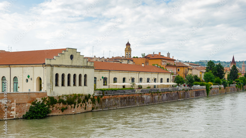 It's River Adige in Verona. City of Verona is a UNESCO World Heritage site