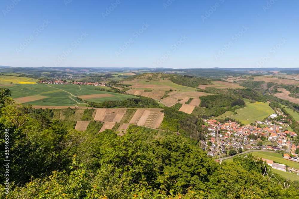 High angle view from the Lemberg of Oberhausen Nahe High angle view from the Lemberg of Oberhausen Nahe