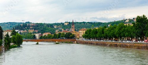 It's River Adige in Verona. City of Verona is a UNESCO World Heritage site