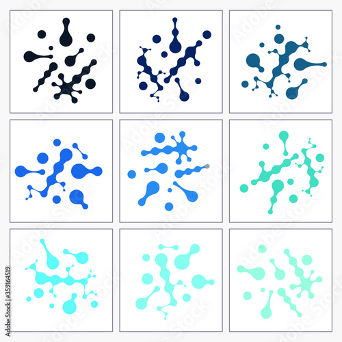 Abstract molecules design. Vector illustration
