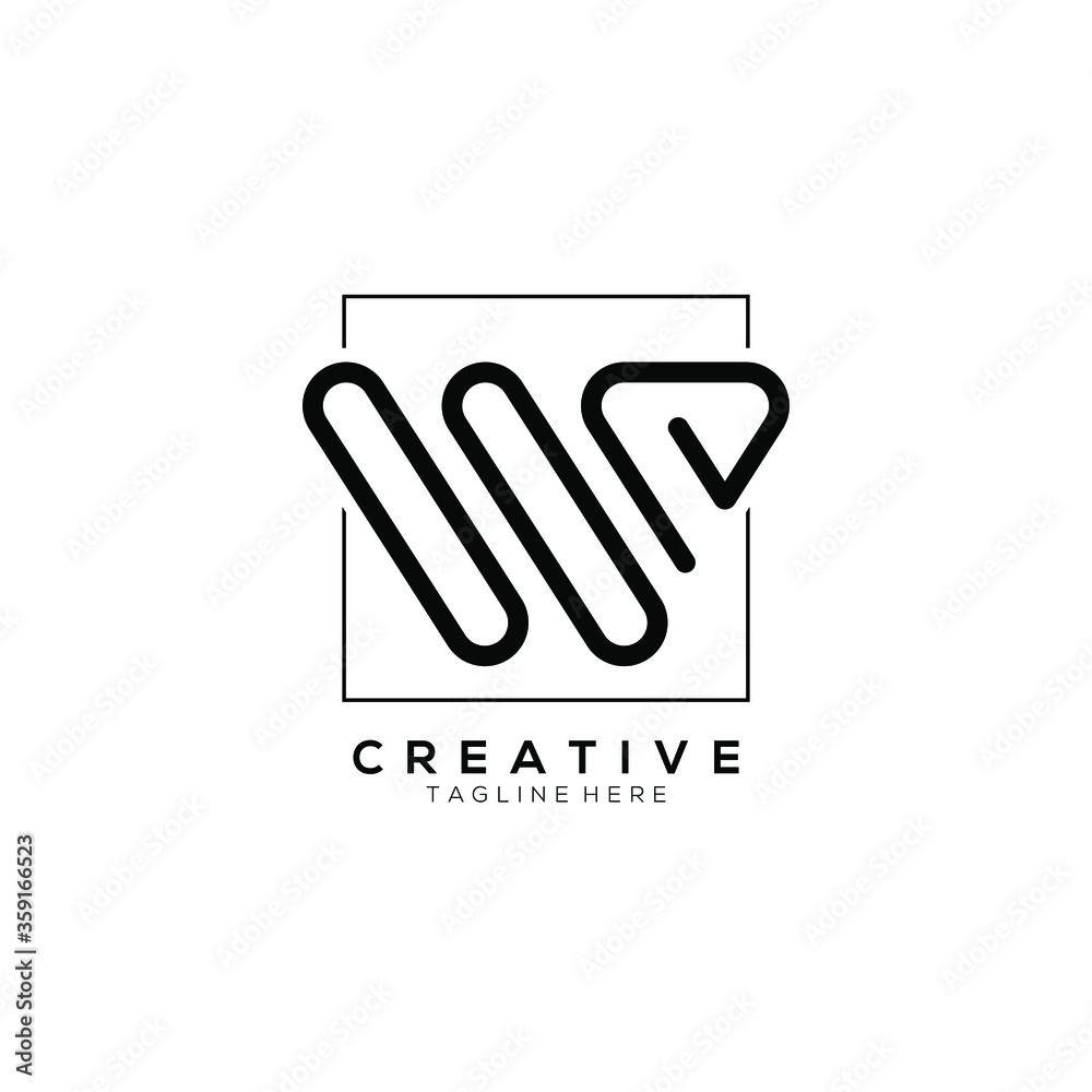 Letter W, Unique Modern Minimalism Logo design template Letter W, Unique Modern Minimalism Logo design template