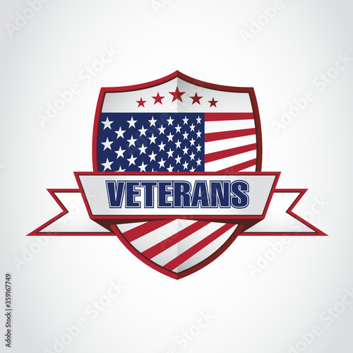 Veterans Day poster, banner. Vector illustration
