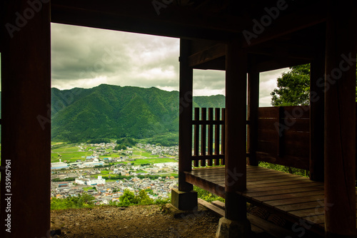 There was a castle long ago in the Samurai era on the mountain.　Gate on the way to the castle．