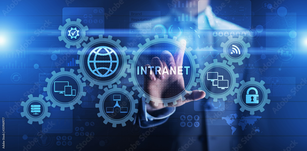 Intranet Business Corporate communication document management system dms. Privacy cybersecurity technology concept Intranet Business Corporate communication document management system dms. Privacy cybersecurity technology concept