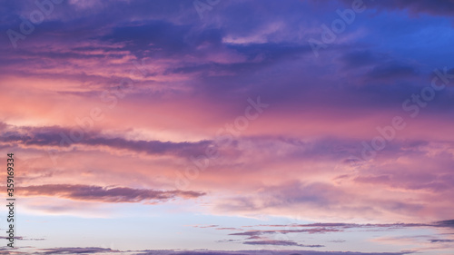 Summer sunset. Evening sky with orange clouds. © Kot63