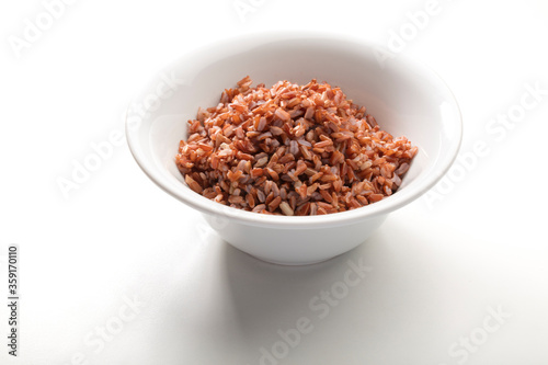 arroz cocido, comida saludable.