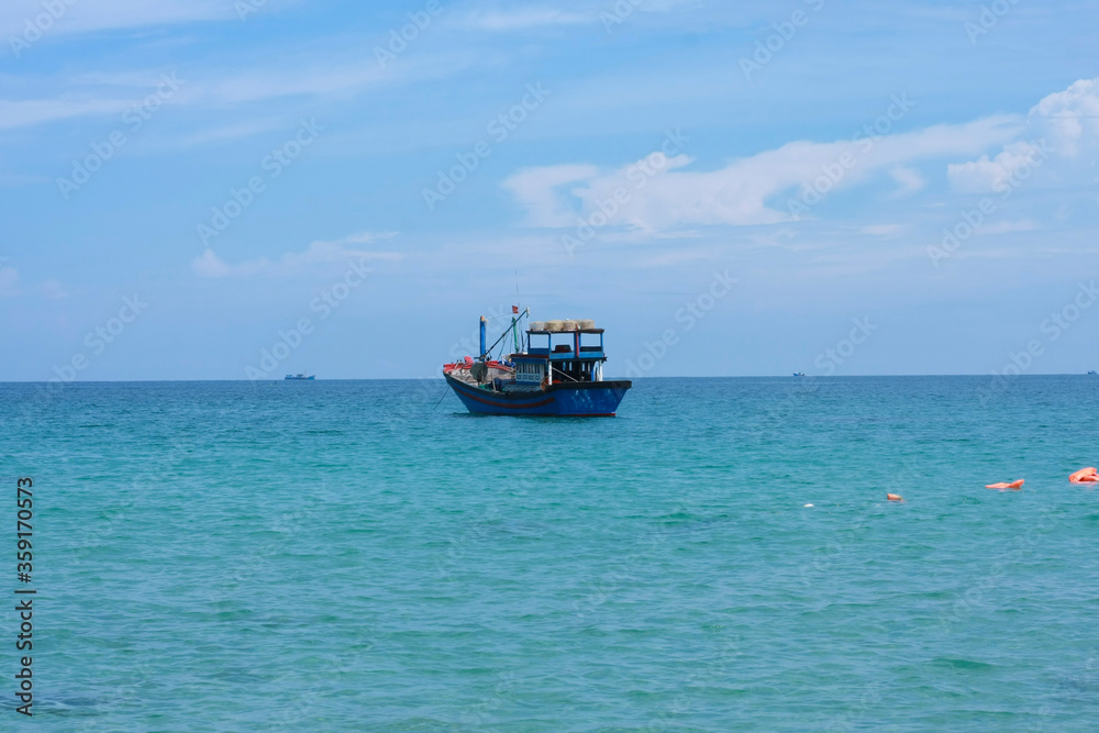 Boat on the sea in Nha Trang