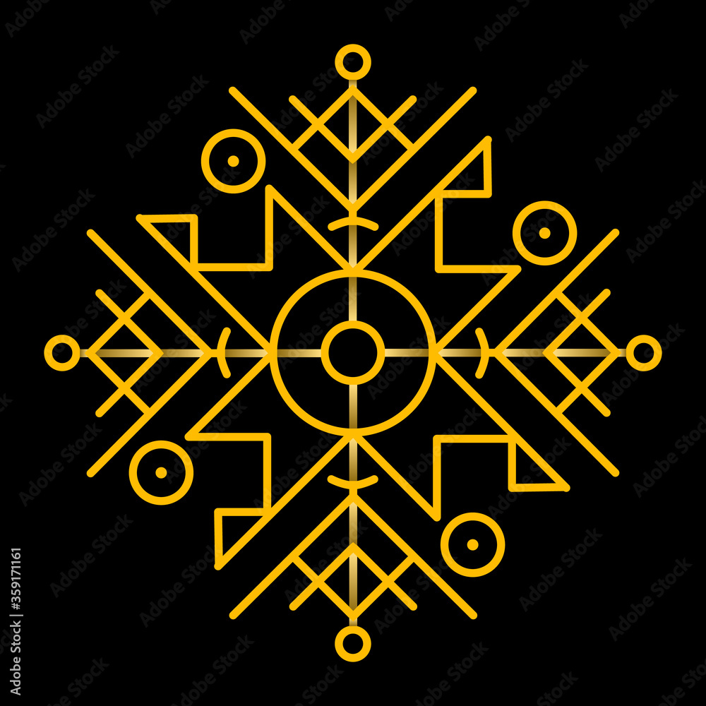 vector illustration runes ornament