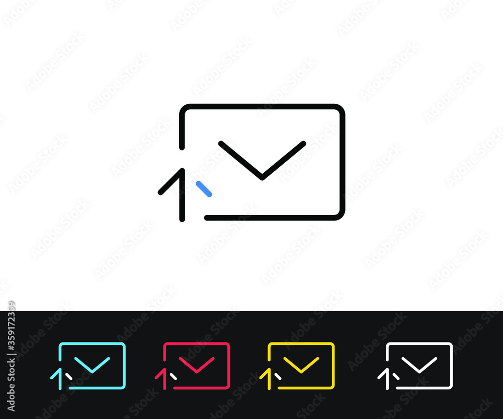 Outbox Icon, upload mail, message Icon. Premium quality graphic design. Editable Stroke, outline symbols collection, simple thin line icons set for websites, web design, mobile app, infographics- Outbox Icon, upload mail, message Icon. Premium quality graphic design. Editable Stroke, outline symbols collection, simple thin line icons set for websites, web design, mobile app, infographics-