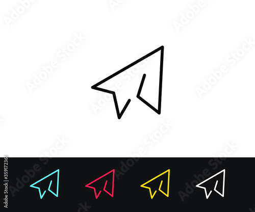 Free Download Paper plane Icon. Premium quality graphic design. Modern signs, outline symbols collection, simple thin line icons set for websites, web design, mobile app, infographics- Editable Stroke - GFXLoad