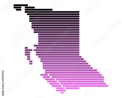Karte von British Columbia