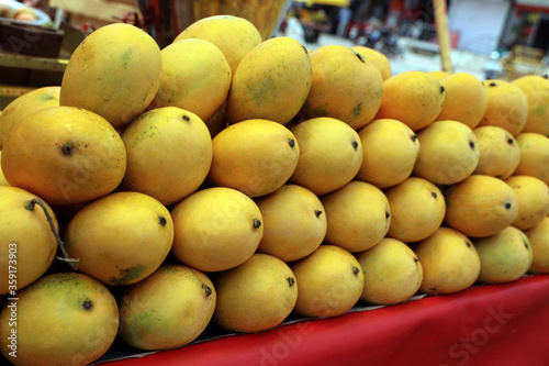 mango fruit on market stall